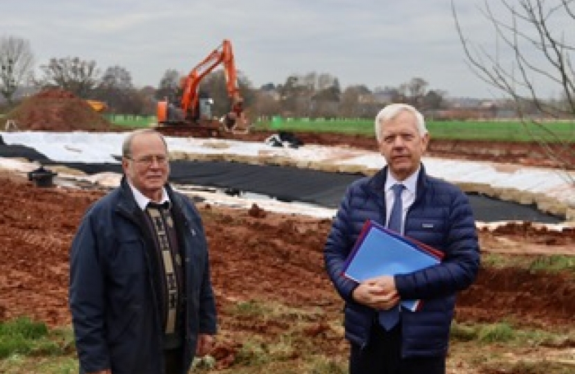  Local Conservative Councillors Norman Cavill and David Fothergill at Maidenbrook Country Park